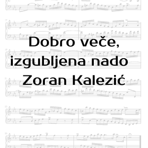 Dobro veče, izgubljena nado - Zoran Kalezić